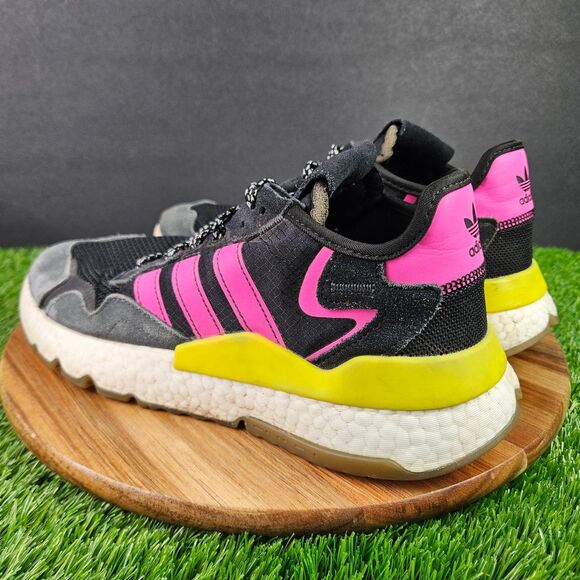 Adidas Originals Nite Jogger Shoes Core Black/Pink/Gum EG2955 Shoes Mens 9.5 main image 7